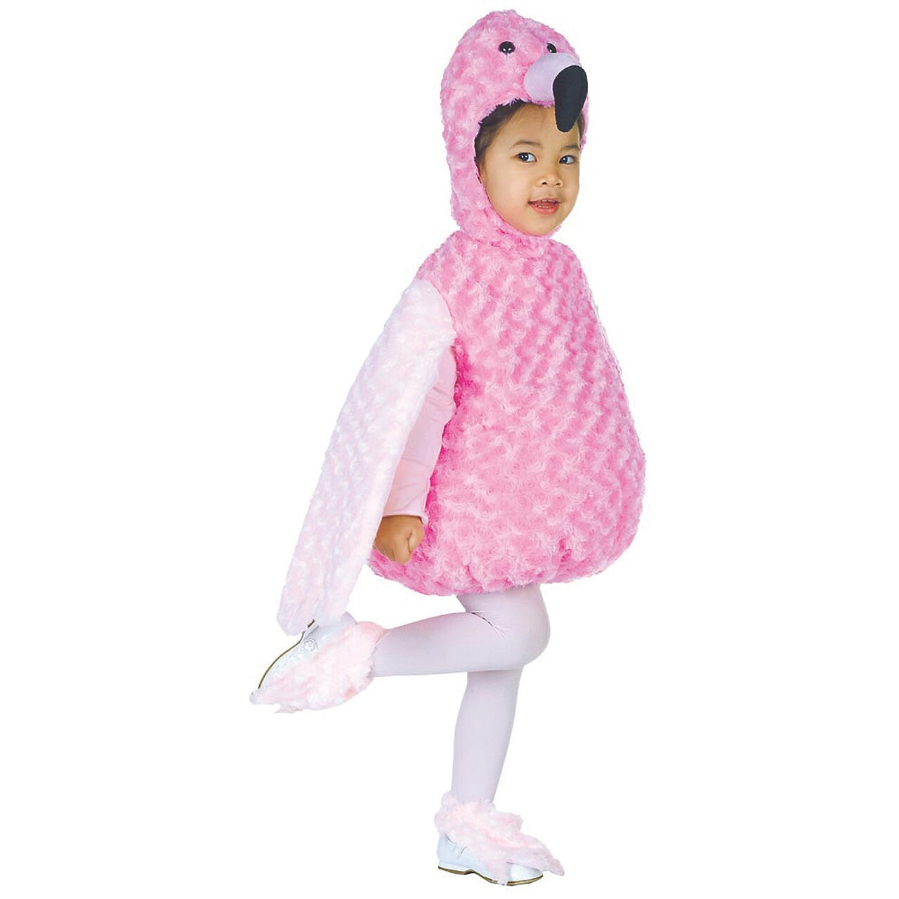 Toddler Plush Flamingo Costume Kids Halloween Pink One-Piece Outfit